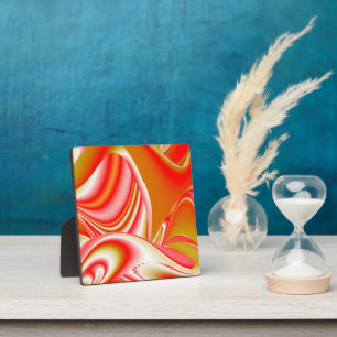 Liebe und Gold Abstrakt 3D Rainbowart Fotoplatte