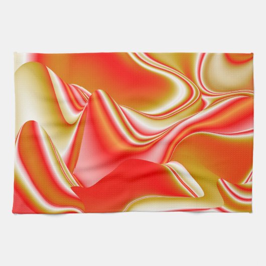 Liebe und Gold Abstrakt 3D Rainbowart Geschirrtuch (Horizontal)