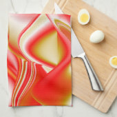 Liebe und Gold Abstrakt 3D Rainbowart Geschirrtuch (Viertel Falte)