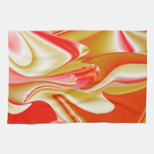 Liebe und Gold Abstrakt 3D Rainbowart Geschirrtuch