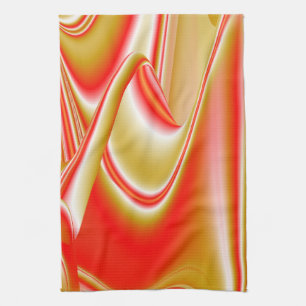 Liebe und Gold Abstrakt 3D Rainbowart Geschirrtuch