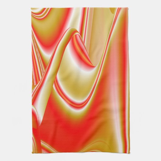 Liebe und Gold Abstrakt 3D Rainbowart Geschirrtuch (Vertikal)