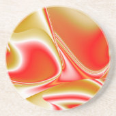 Liebe und Gold Abstrakt 3D Rainbowart Getränkeuntersetzer (Vorne)