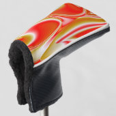 Liebe und Gold Abstrakt 3D Rainbowart Golf Headcover (3/4 Vorderseite)