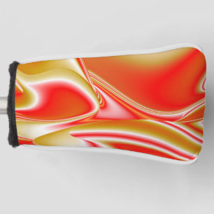 Liebe und Gold Abstrakt 3D Rainbowart Golf Headcover