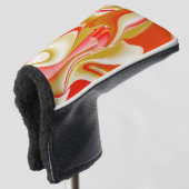 Liebe und Gold Abstrakt 3D Rainbowart Golf Headcover (3/4 Vorderseite)