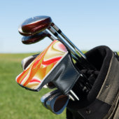 Liebe und Gold Abstrakt 3D Rainbowart Golf Headcover (In Situ)
