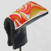 Liebe und Gold Abstrakt 3D Rainbowart Golf Headcover (3/4 Vorderseite)