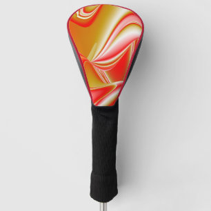 Liebe und Gold Abstrakt 3D Rainbowart Golf Headcover