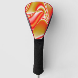 Liebe und Gold Abstrakt 3D Rainbowart Golf Headcover