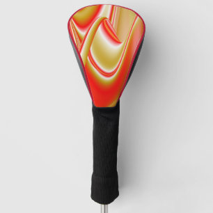 Liebe und Gold Abstrakt 3D Rainbowart Golf Headcover