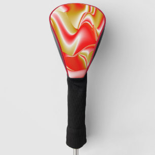 Liebe und Gold Abstrakt 3D Rainbowart Golf Headcover