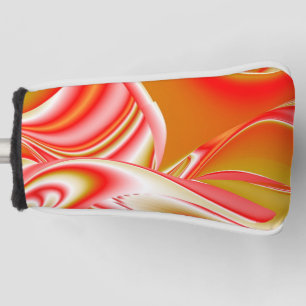 Liebe und Gold Abstrakt 3D Rainbowart Golf Headcover