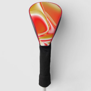 Liebe und Gold Abstrakt 3D Rainbowart Golf Headcover