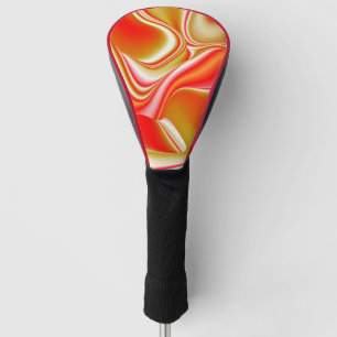 Liebe und Gold Abstrakt 3D Rainbowart Golf Headcover
