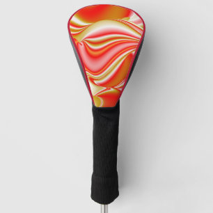 Liebe und Gold Abstrakt 3D Rainbowart Golf Headcover
