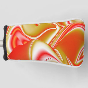 Liebe und Gold Abstrakt 3D Rainbowart Golf Headcover