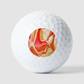 Liebe und Gold Abstrakt 3D Rainbowart Golfball