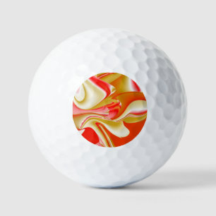 Liebe und Gold Abstrakt 3D Rainbowart Golfball