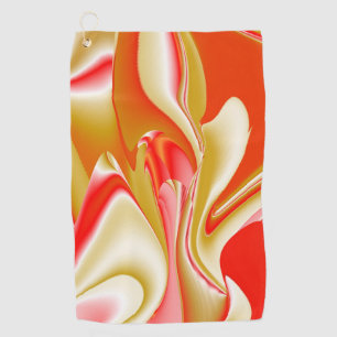 Liebe und Gold Abstrakt 3D Rainbowart Golfhandtuch