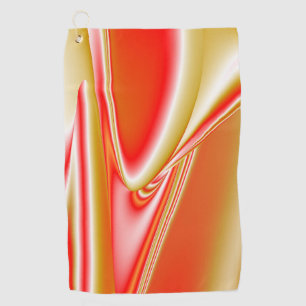 Liebe und Gold Abstrakt 3D Rainbowart Golfhandtuch