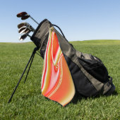 Liebe und Gold Abstrakt 3D Rainbowart Golfhandtuch (Gras)