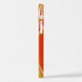 Liebe und Gold Abstrakt 3D Rainbowart iPhone Hülle (Linke Seite)