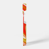 Liebe und Gold Abstrakt 3D Rainbowart iPhone Hülle (Linke Seite)