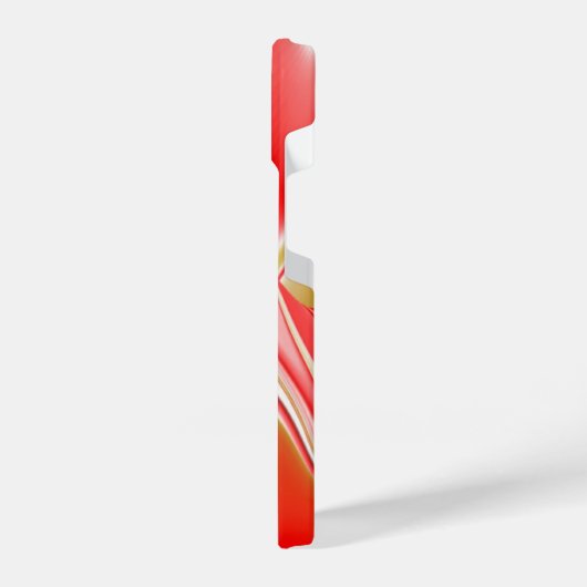 Liebe und Gold Abstrakt 3D Rainbowart iPhone Hülle (Linke Seite)