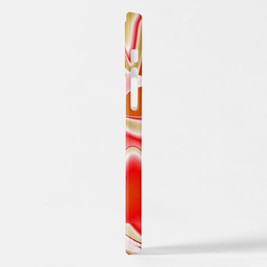 Liebe und Gold Abstrakt 3D Rainbowart iPhone Hülle (Linke Seite)