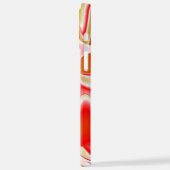 Liebe und Gold Abstrakt 3D Rainbowart iPhone Hülle (Linke Seite)