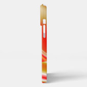 Liebe und Gold Abstrakt 3D Rainbowart iPhone Hülle (Linke Seite)