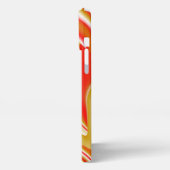 Liebe und Gold Abstrakt 3D Rainbowart iPhone Hülle (Linke Seite)