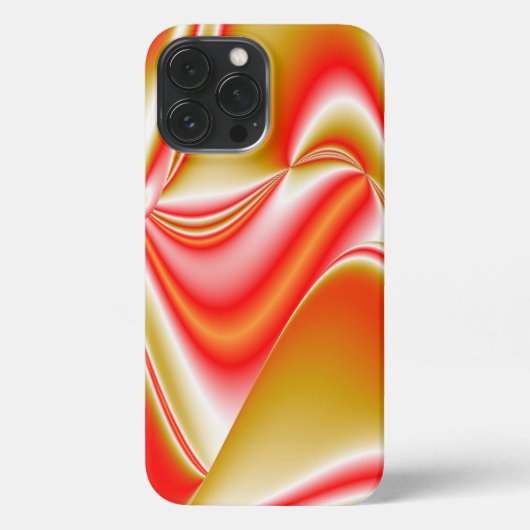 Liebe und Gold Abstrakt 3D Rainbowart iPhone Hülle (Rückseite)