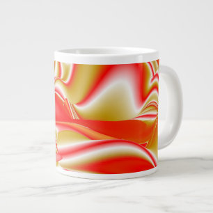 Liebe und Gold Abstrakt 3D Rainbowart Jumbo-Tasse