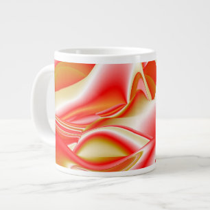 Liebe und Gold Abstrakt 3D Rainbowart Jumbo-Tasse
