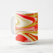 Liebe und Gold Abstrakt 3D Rainbowart Kaffeetasse (Vorderseite Links)