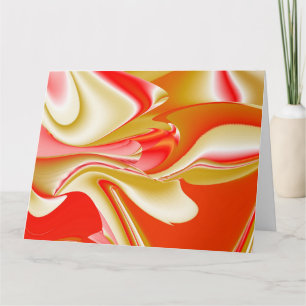 Liebe und Gold Abstrakt 3D Rainbowart Karte