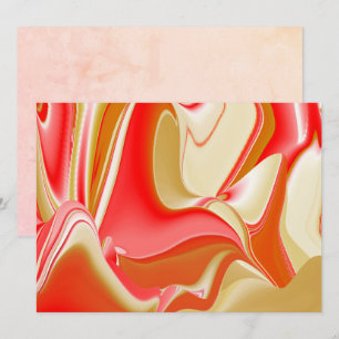 Liebe und Gold Abstrakt 3D Rainbowart Karte