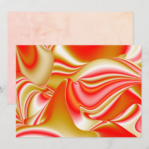 Liebe und Gold Abstrakt 3D Rainbowart Karte