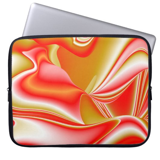 Liebe und Gold Abstrakt 3D Rainbowart Laptopschutzhülle (Vorderseite)