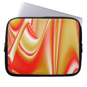 Liebe und Gold Abstrakt 3D Rainbowart Laptopschutzhülle