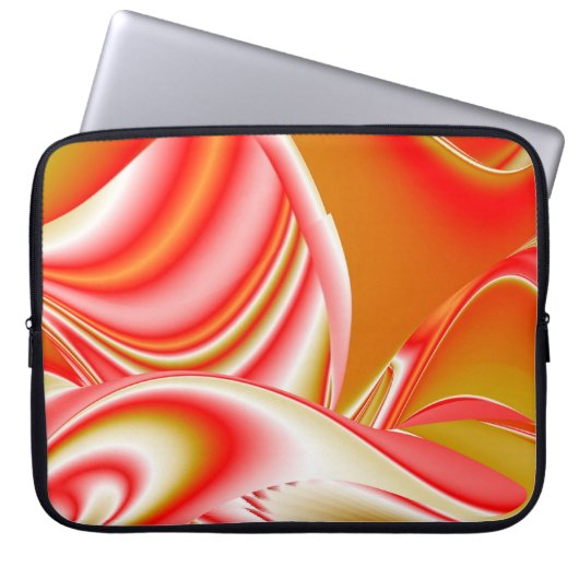 Liebe und Gold Abstrakt 3D Rainbowart Laptopschutzhülle (Vorderseite)
