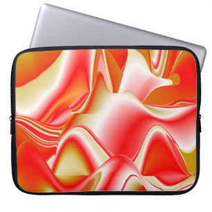 Liebe und Gold Abstrakt 3D Rainbowart Laptopschutzhülle