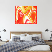 Liebe und Gold Abstrakt 3D Rainbowart Leinwanddruck (Insitu (Schlafzimmer))