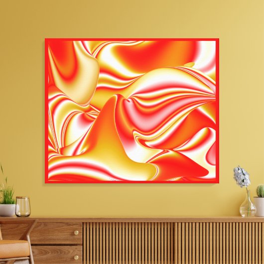 Liebe und Gold Abstrakt 3D Rainbowart Leinwanddruck (Insitu (Wohnzimmer))
