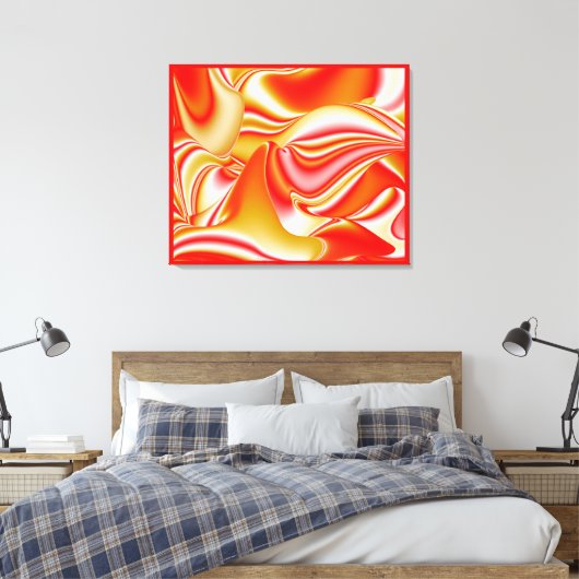 Liebe und Gold Abstrakt 3D Rainbowart Leinwanddruck (Insitu (Schlafzimmer))