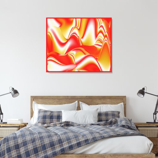 Liebe und Gold Abstrakt 3D Rainbowart Leinwanddruck (Insitu (Schlafzimmer))