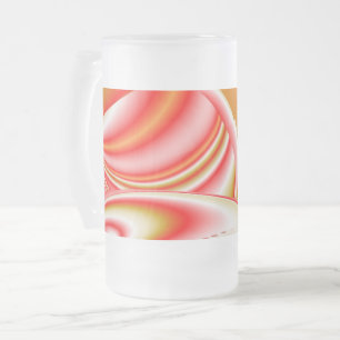 Liebe und Gold Abstrakt 3D Rainbowart Mattglas Bierglas