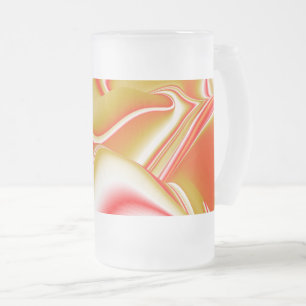 Liebe und Gold Abstrakt 3D Rainbowart Mattglas Bierglas